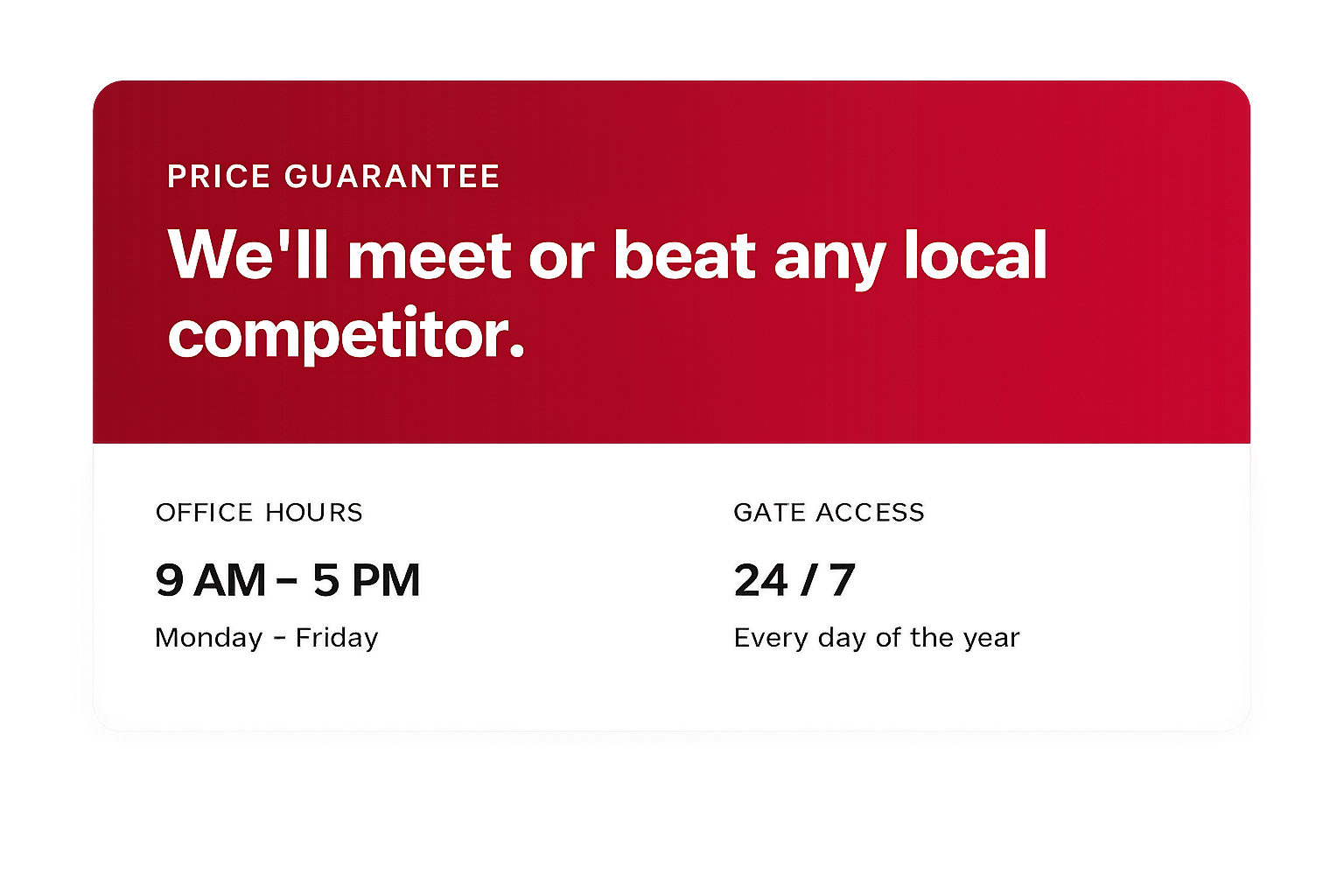 Meet or beat any local competitor